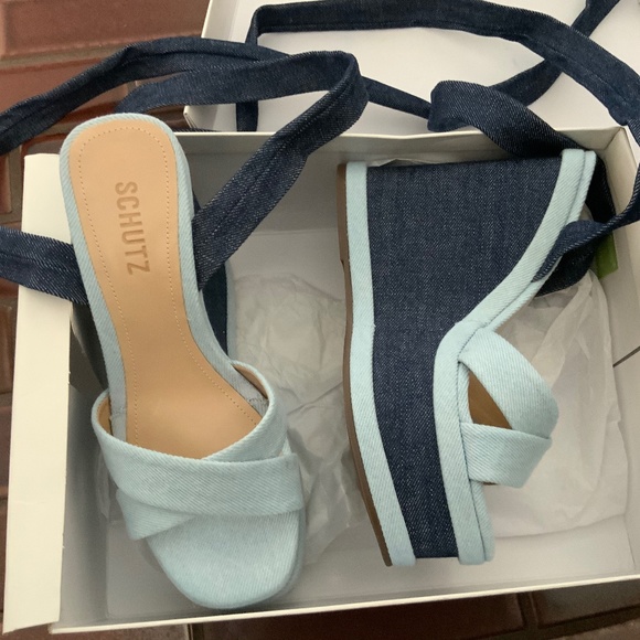 SCHUTZ Shoes - Vitoria Denim Sandal